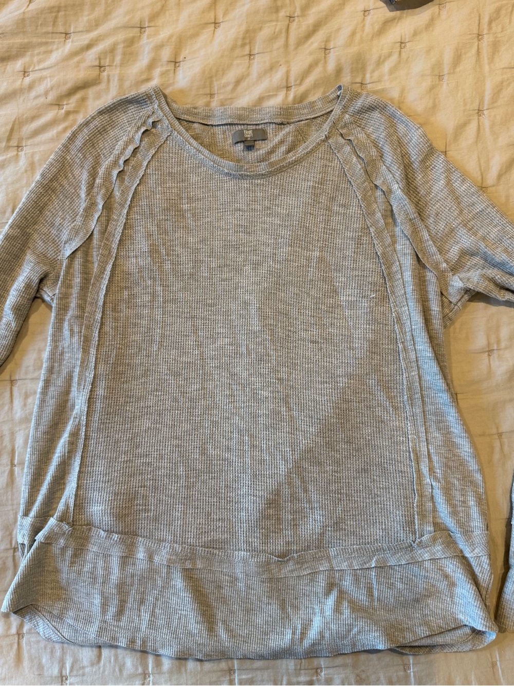 True Craft Light Gray Thermal Long Sleeve Top
